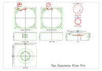 Thumbnail for PyroMania Fire - Tao Square Concrete Fire Pit Table