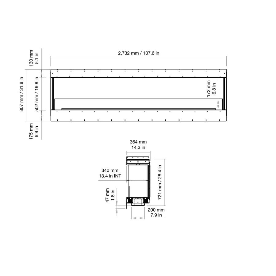 EcoSmart Fire - Flex 104BY Bay Fireplace Insert