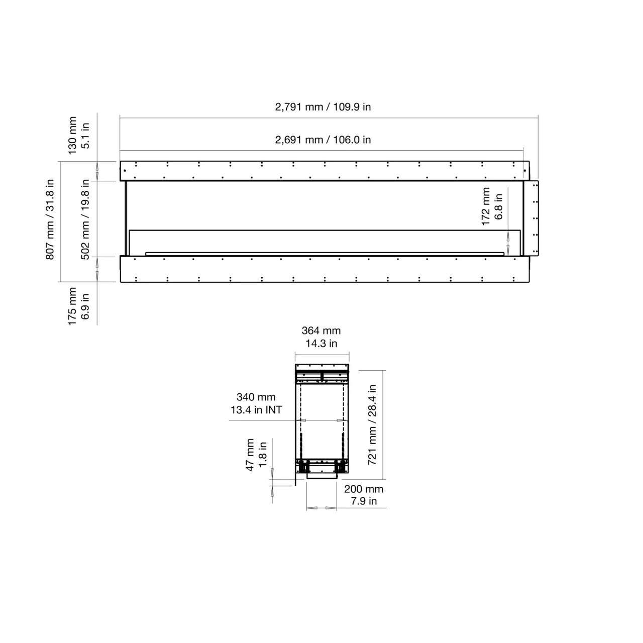 EcoSmart Fire - Flex 104PN Peninsula Fireplace Insert