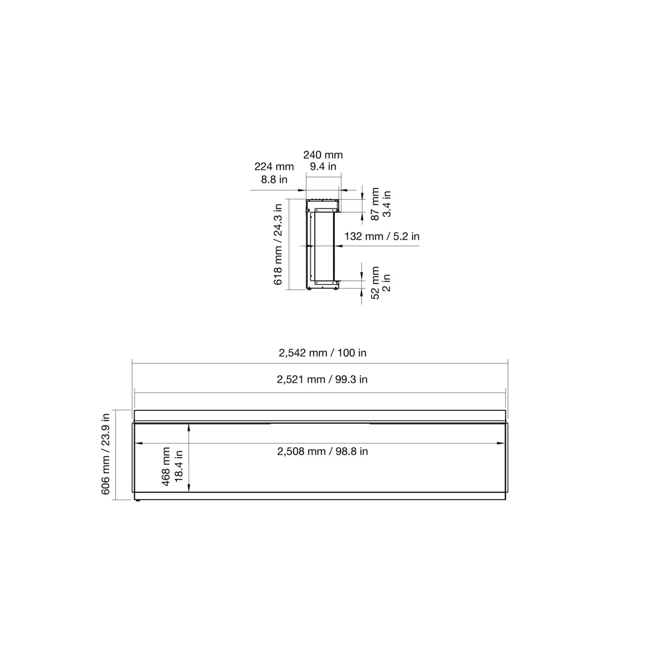EcoSmart Fire - Motion 100 Electric Fireplace