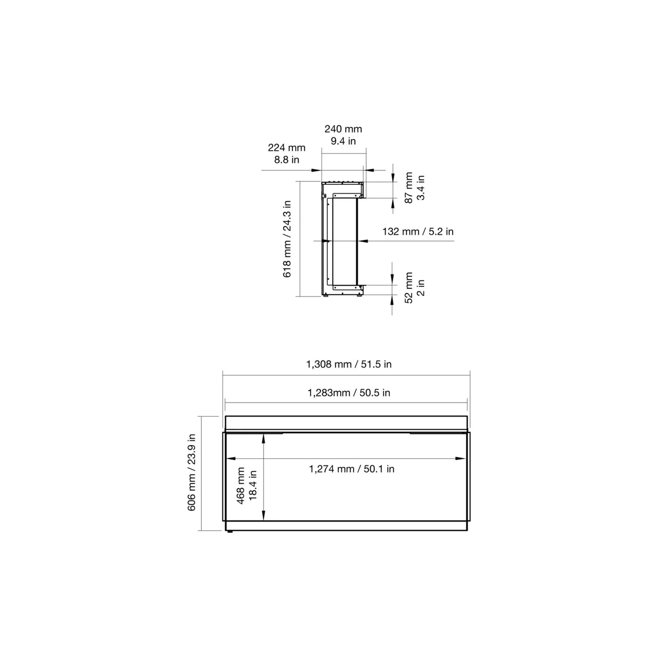 EcoSmart Fire - Motion 52 Electric Fireplace