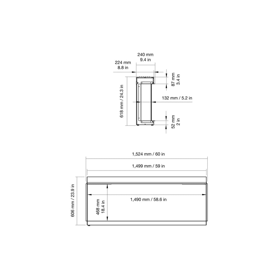 EcoSmart Fire - Motion 60 Electric Fireplace