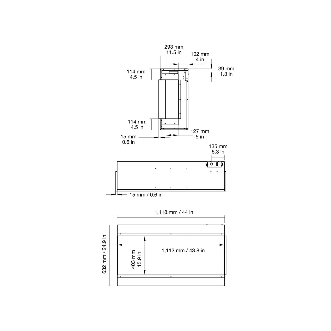 EcoSmart Fire - Switch 44 Electric Fireplace