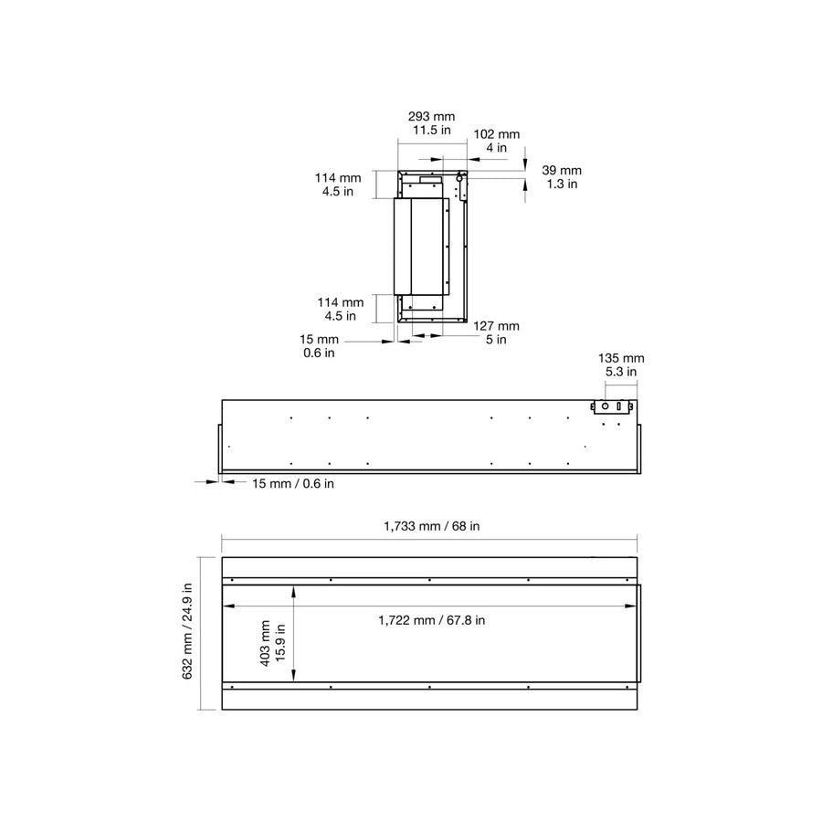 EcoSmart Fire - Switch 68 Electric Fireplace
