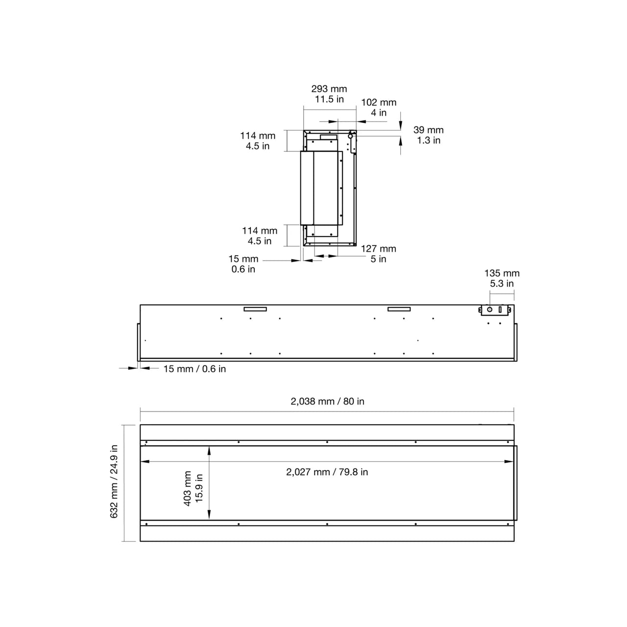 EcoSmart Fire - Switch 80 Electric Fireplace