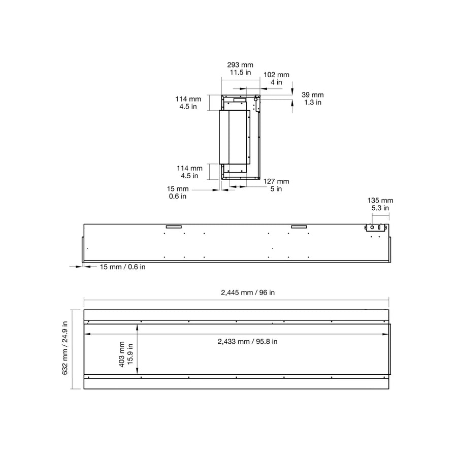 EcoSmart Fire - Switch 96 Electric Fireplace