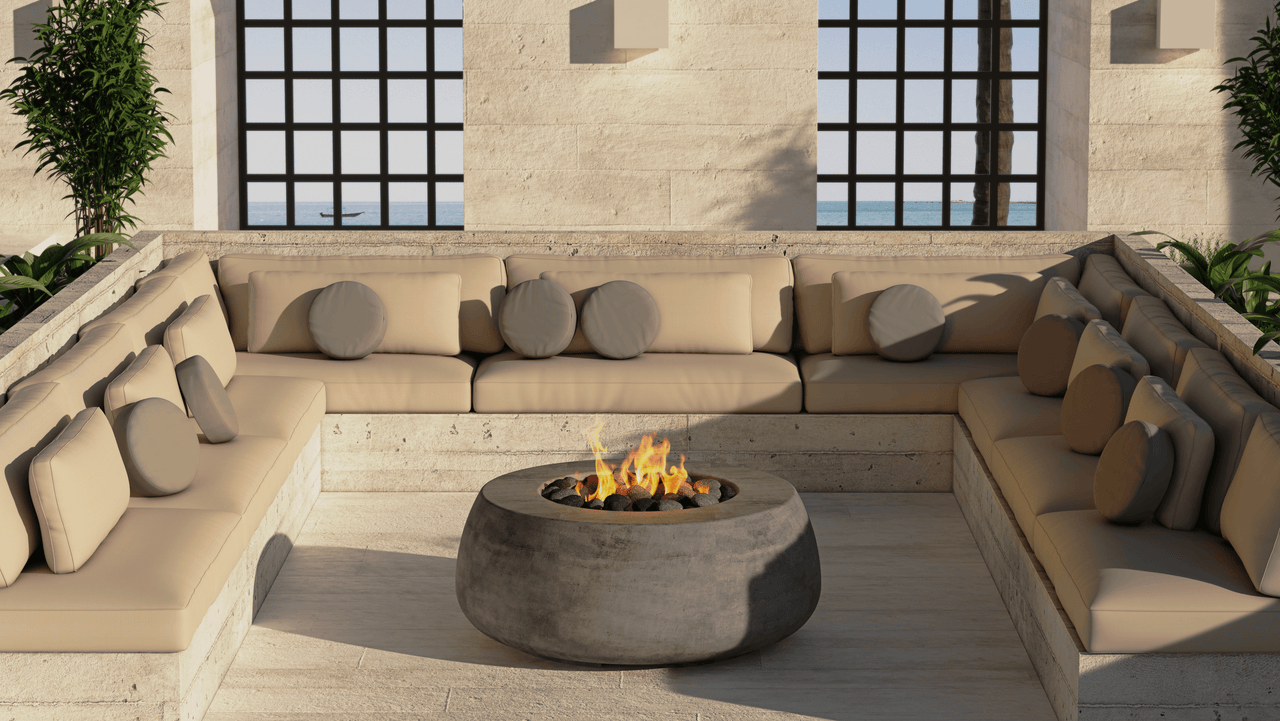 Prism Hardscapes - Dune Round Concrete Fire Bowl - Fire Pit Stock