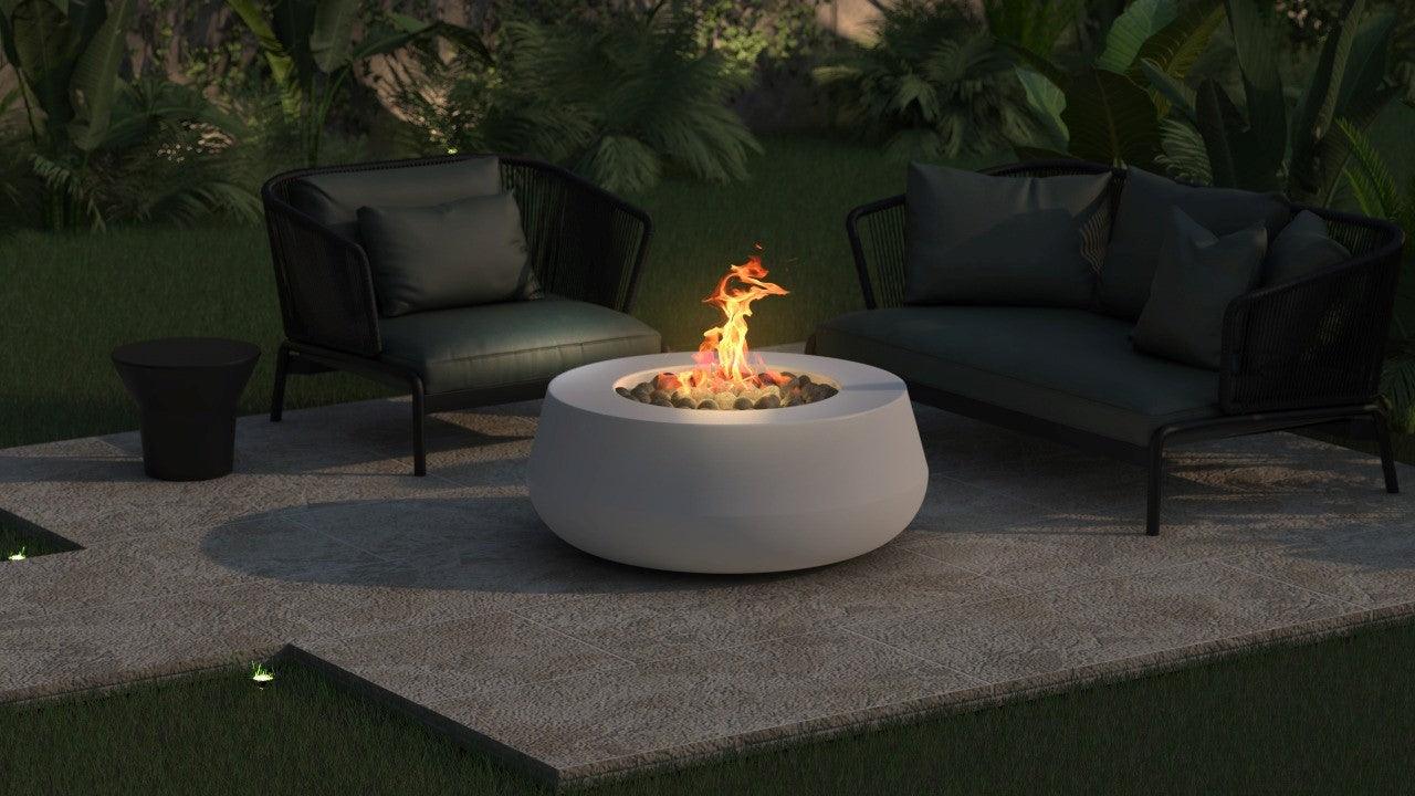 Prism Hardscapes - Oasis Round Concrete Fire Bowl - Fire Pit Stock