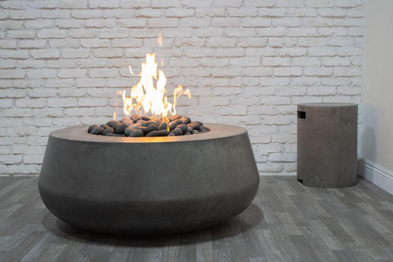 Prism Hardscapes - Oasis Round Concrete Fire Bowl - Fire Pit Stock