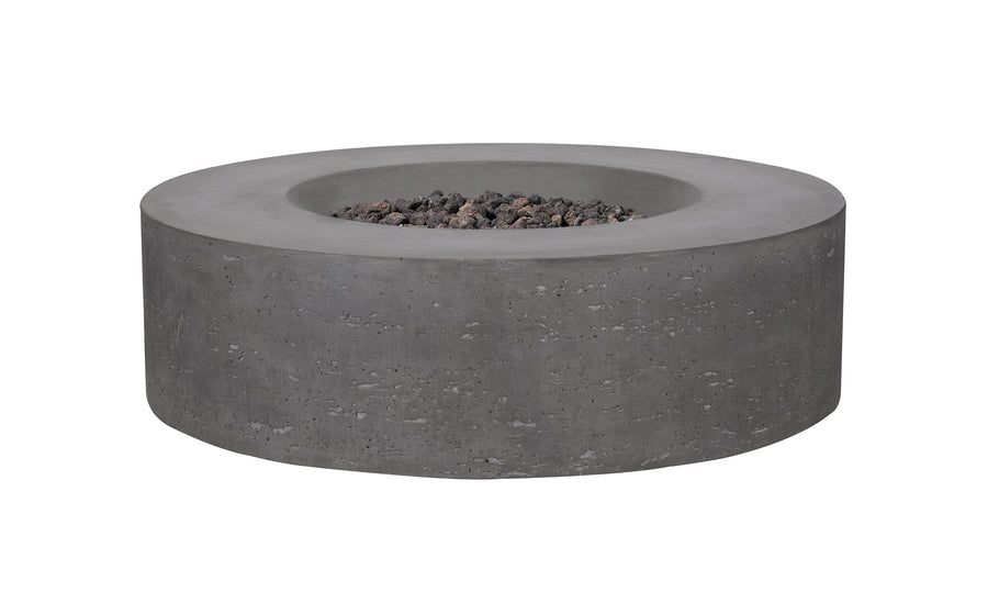 PyroMania Fire - Genesis Round Concrete Fire Pit Table - Fire Pit Stock