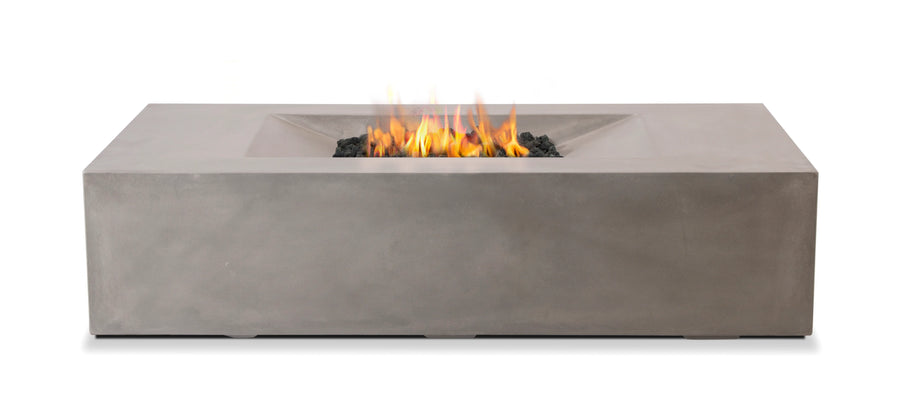 PyroMania Fire - Moderne Rectangle Concrete Fire Pit Table - Fire Pit Stock