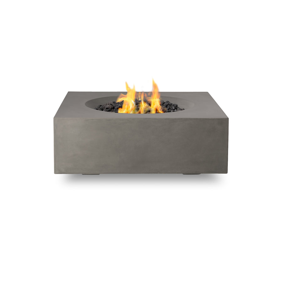 PyroMania Fire - Tao Square Concrete Fire Pit Table - Fire Pit Stock