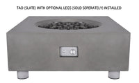 Thumbnail for PyroMania Fire - Tao Square Concrete Fire Pit Table - Fire Pit Stock