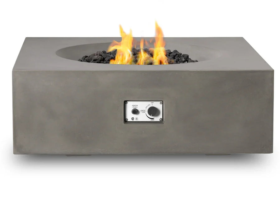 PyroMania Fire - Tao Square Concrete Fire Pit Table