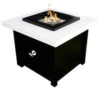 Thumbnail for The Outdoor Plus - Kamoa Metal Powder Coat Square Fire Pit Table OPT-KMAPC - Fire Pit Stock