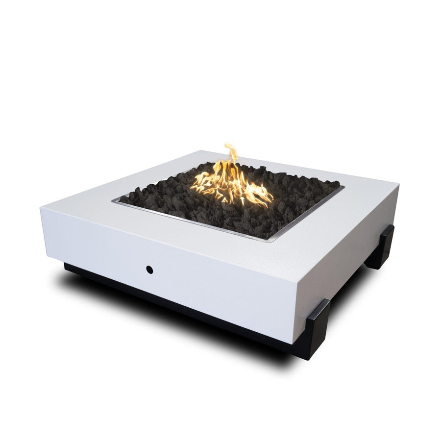 The Outdoor Plus - Seal Rock Powder Coat Metal Square Fire Pit Table OPT-SEALPC - Fire Pit Stock