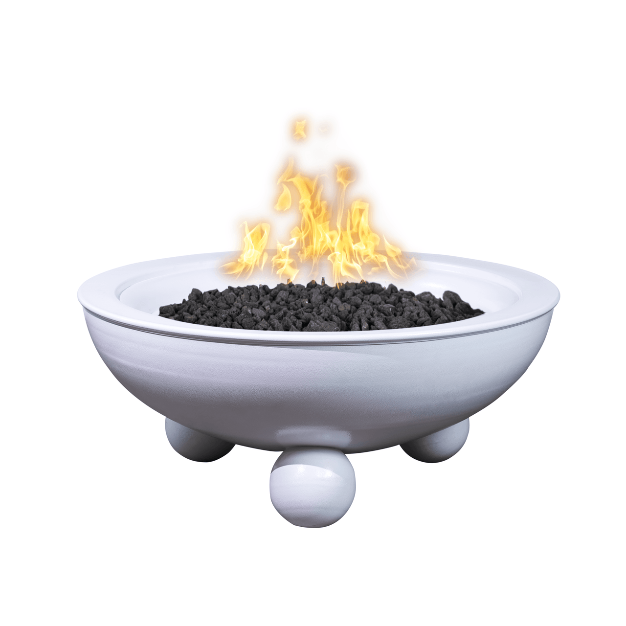 The Outdoor Plus - Sedona Metal Powder Coat Fire Bowl With Round Legs OPT-RPCRLFO - Fire Pit Stock