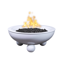 Thumbnail for The Outdoor Plus - Sedona Metal Powder Coat Fire Bowl With Round Legs OPT-RPCRLFO - Fire Pit Stock