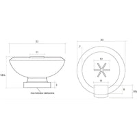 Thumbnail for Prism Hardscapes - Toscano Round Concrete Fire and Water Bowl w/ Match-Lit Ignition - Fire Pit Stock