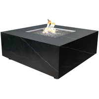 Thumbnail for Elementi - Sofia Marble Porcelain Square Fire Table - OFP103BB - FirePitStock™
