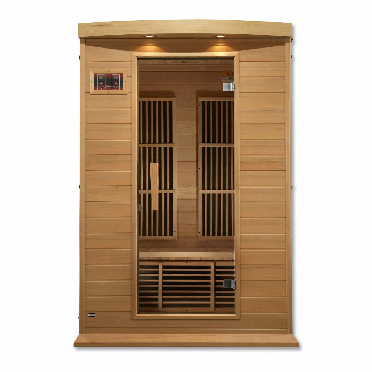 Golden Designs Sauna: Maxxus 2 Person Low EMF FAR Infrared Carbon - Canadian Hemlock - MX-K206-01 - FirePitStock™