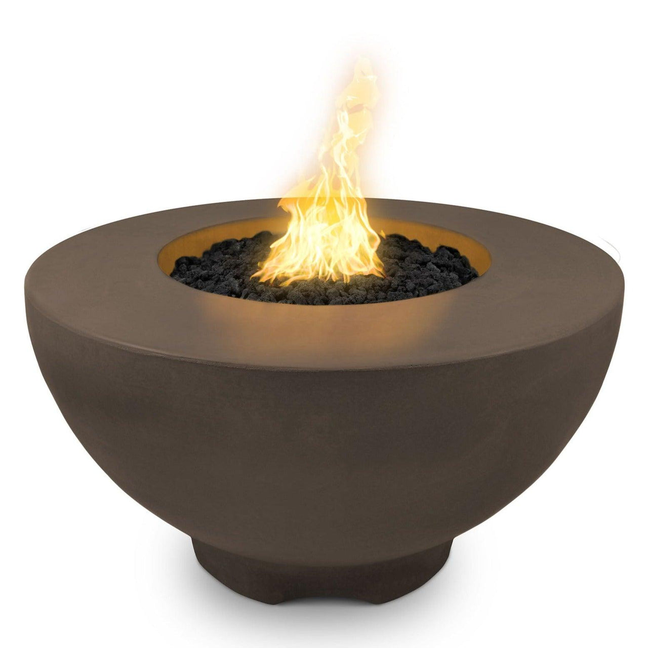 The Outdoor Plus - Sienna 37" Round Concrete Fire Pit Table OPT-RF37 - Fire Pit Stock