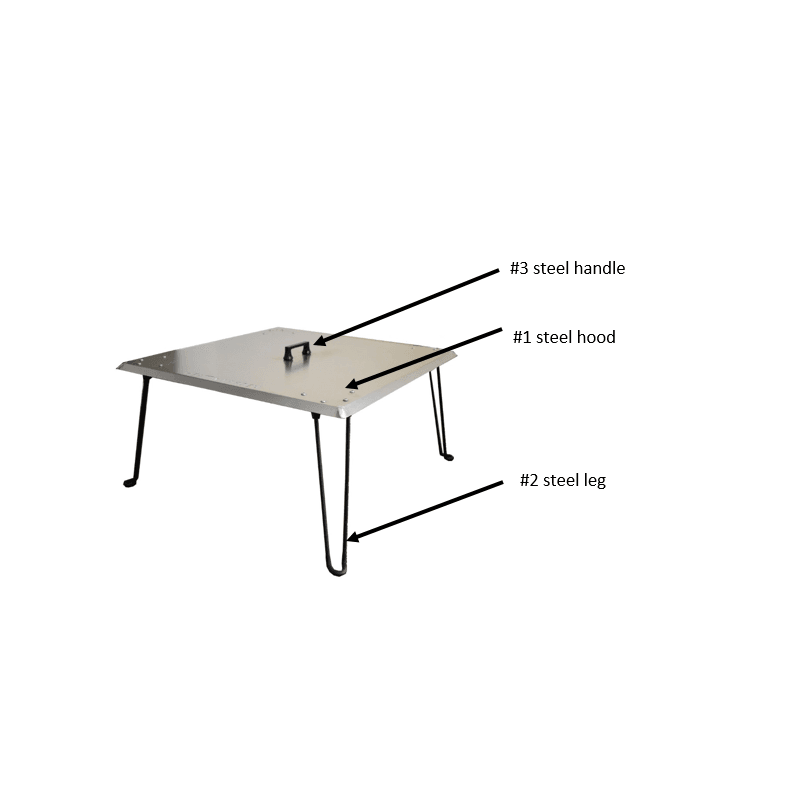 AZ Patio Heaters Fire Pit Heat Deflector in Stainless Steel - Fire Pit Stock