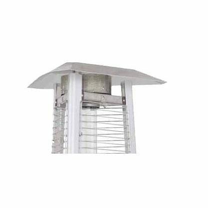AZ Patio Heaters Hiland Tall Commercial Triangle Glass Tube Heater - Fire Pit Stock
