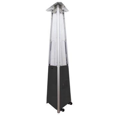 AZ Patio Heaters Hiland Tall Commercial Triangle Glass Tube Heater - Fire Pit Stock