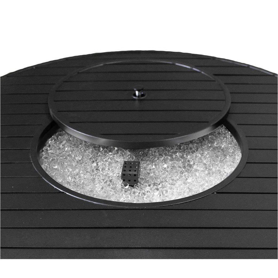 AZ Patio Heaters Round Slatted Cast Aluminum Fire Pit - Fire Pit Stock