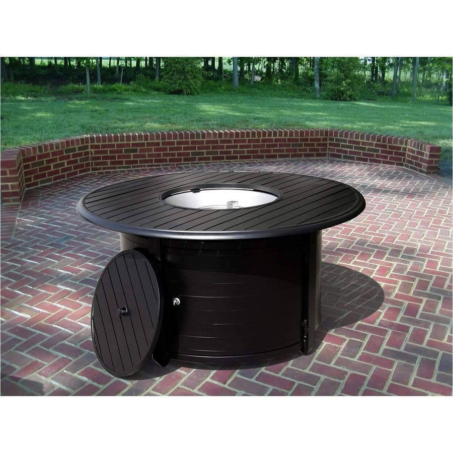 AZ Patio Heaters Round Slatted Cast Aluminum Fire Pit - Fire Pit Stock