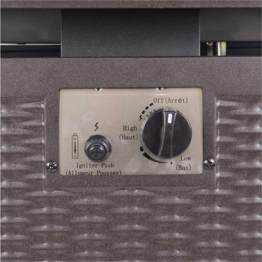 AZ Patio Heaters Square Slate Fire Pit in Bronze - Fire Pit Stock