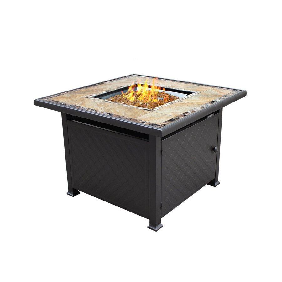 AZ Patio Heaters Square Tile Fire Pit in Bronze - Fire Pit Stock