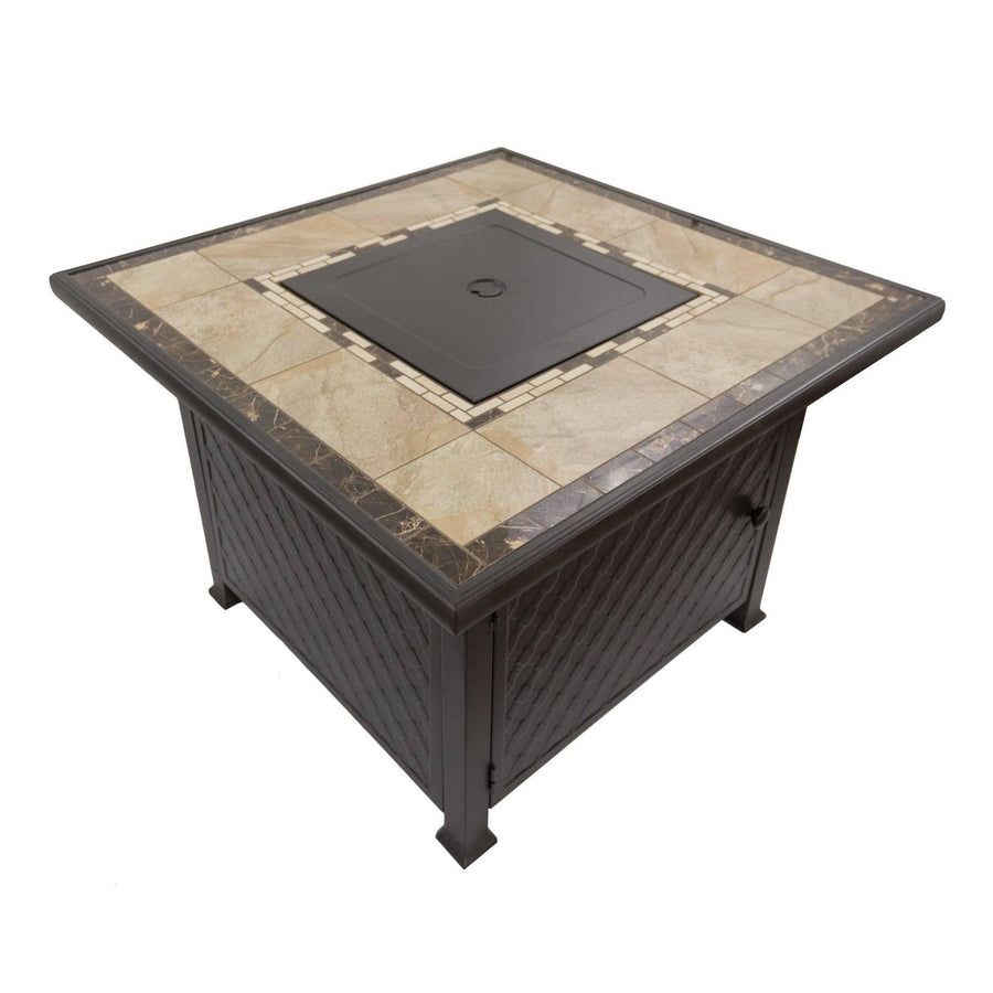 AZ Patio Heaters Square Tile Fire Pit in Bronze - Fire Pit Stock