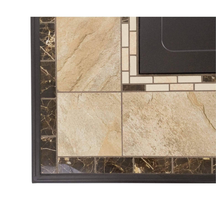 AZ Patio Heaters Square Tile Fire Pit in Bronze - Fire Pit Stock