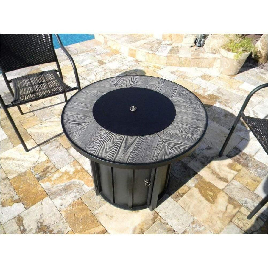 AZ Patio Heaters Wood Look Tile Top Fire Pit - Fire Pit Stock