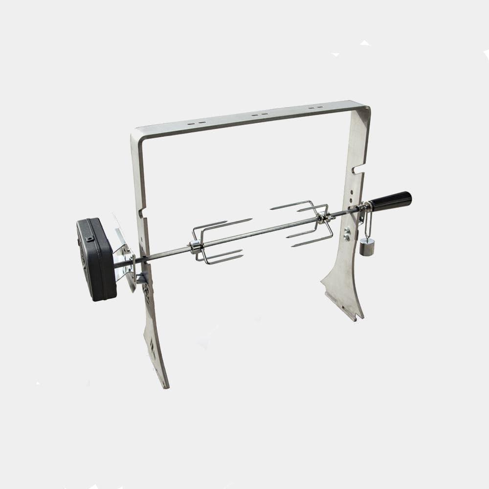 Barbecue Grill Rotisserie With Cordless Motor - Fire Pit Stock