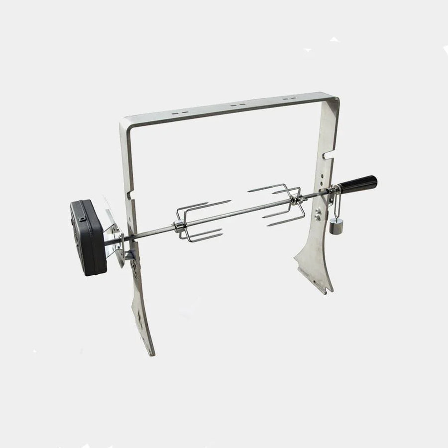 Barbecue Grill Rotisserie With Cordless Motor - Fire Pit Stock