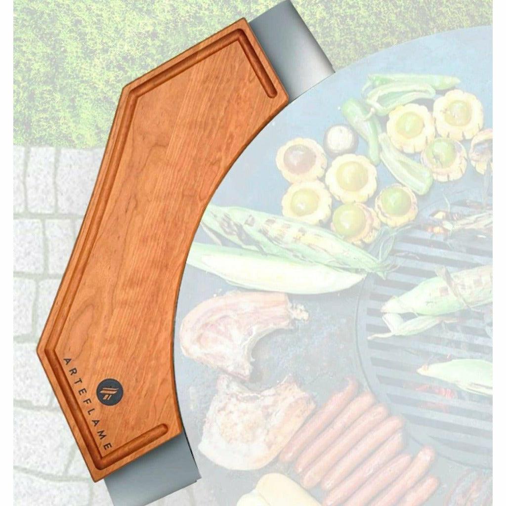 Cherry Wood Cutting Board, Fits Optional Side Table - Fire Pit Stock