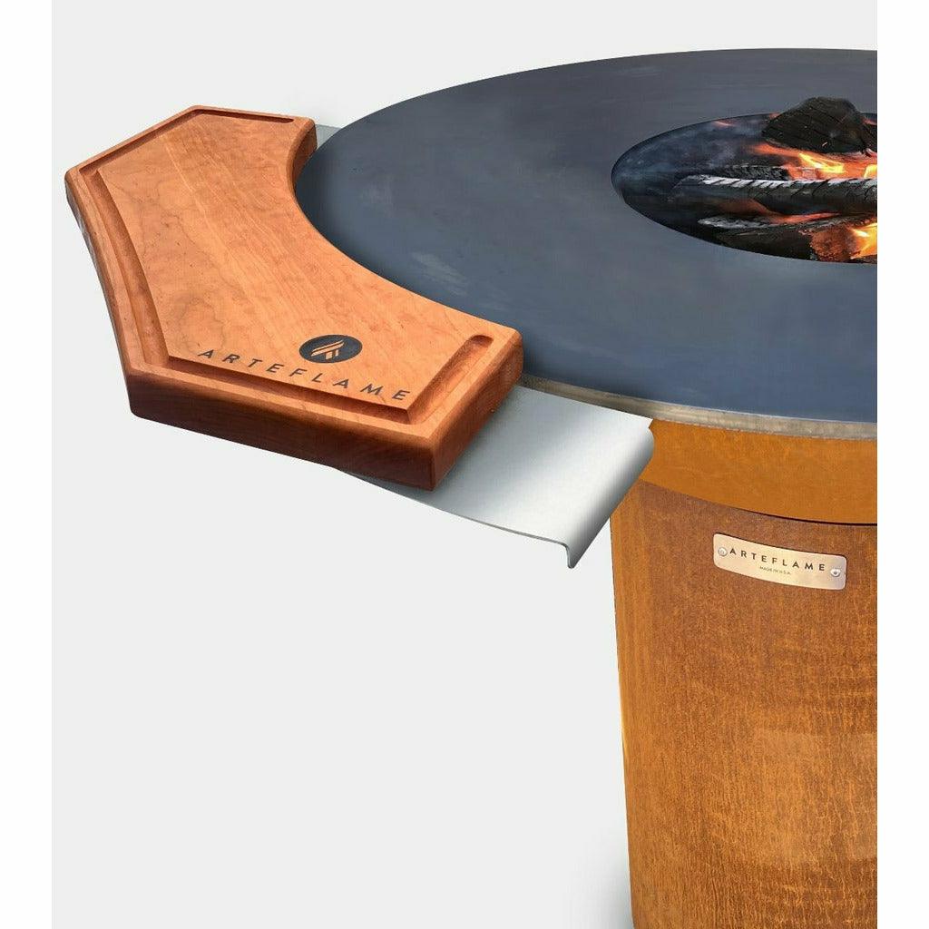 Cherry Wood Cutting Board, Fits Optional Side Table - Fire Pit Stock