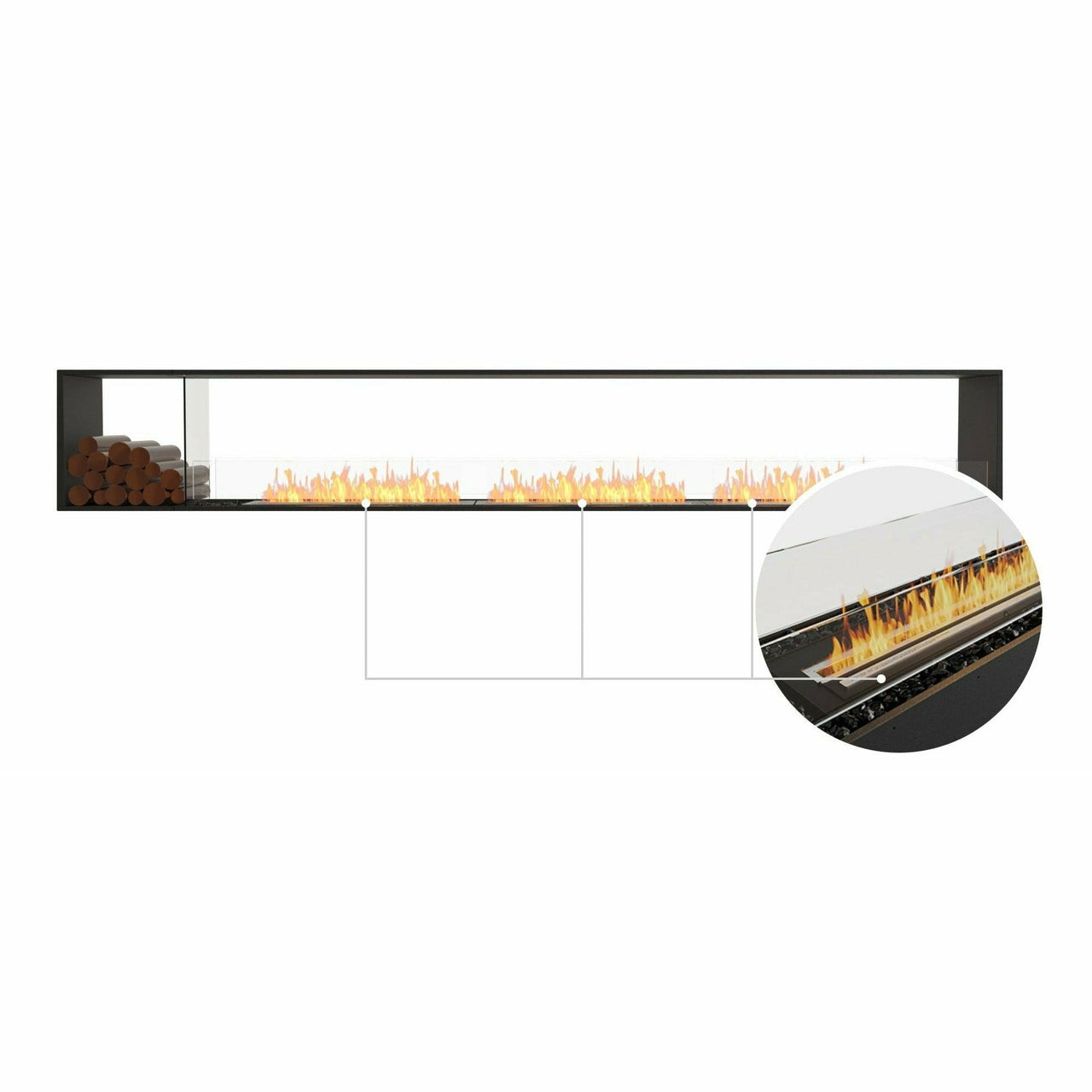 EcoSmart Fire - Flex 140BX1/BX2 Double Sided Fireplace Insert - Fire Pit Stock