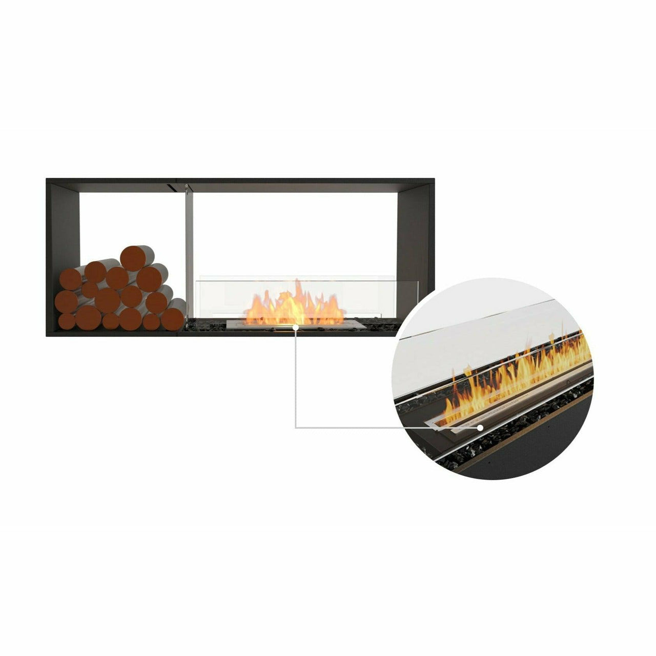 EcoSmart Fire - Flex 50DB Double Sided Fireplace Insert - Fire Pit Stock