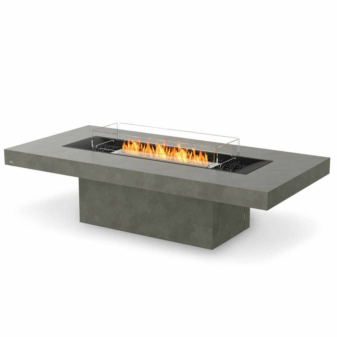 EcoSmart Fire - Gin 90" (Chat) Rectangular Concrete Fire Pit Table - Fire Pit Stock