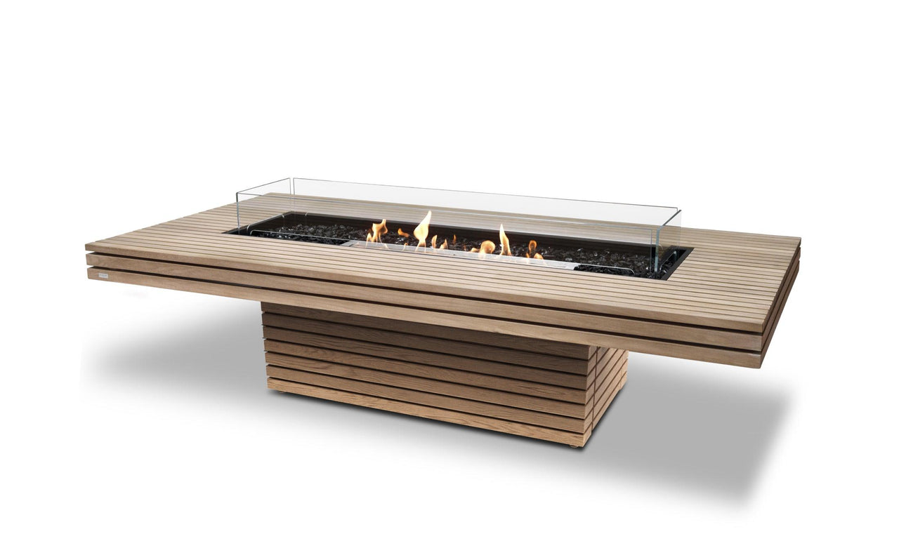 EcoSmart Fire - Gin 90" (Chat) Rectangular Concrete Fire Pit Table - Fire Pit Stock