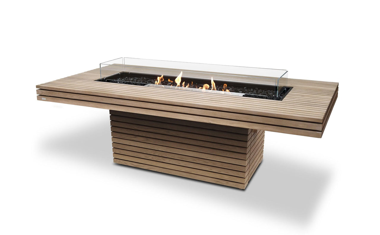 EcoSmart Fire - Gin 90" (Dining) Rectangular Concrete Fire Pit Table - Fire Pit Stock