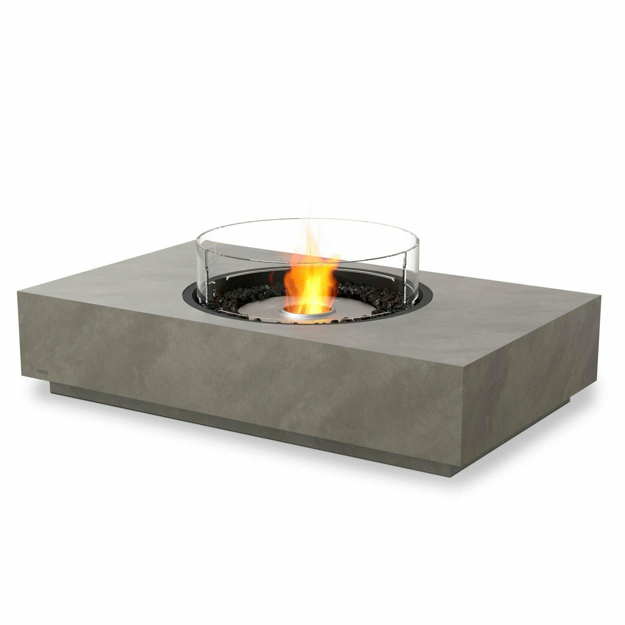 EcoSmart Fire - Martini 50" Rectangular Concrete Fire Pit Table - Fire Pit Stock