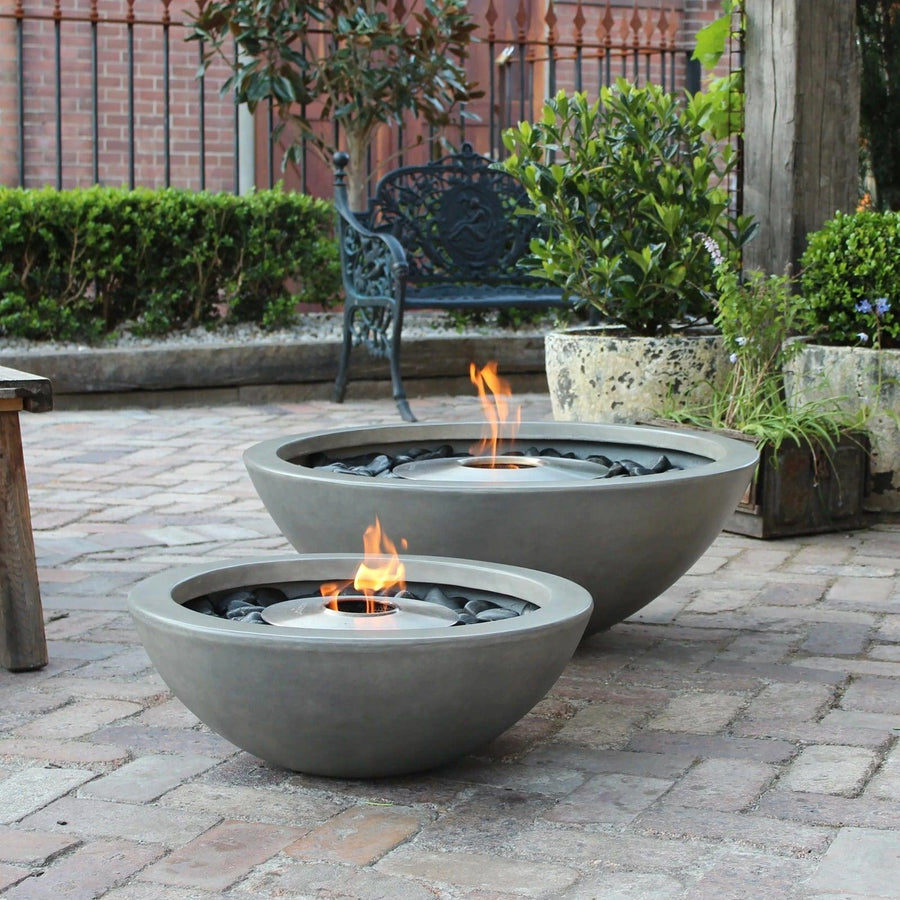 EcoSmart Fire - Mix 600 Bioethanol Freestanding Round Concrete Fire Pit Bowl - Fire Pit Stock