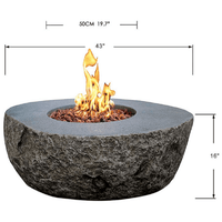 Thumbnail for Elementi - Boulder Round Concrete Fire Pit Table OFG110 - Fire Pit Stock