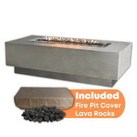 Thumbnail for Elementi - Granville Rectangular Concrete Fire Pit Table OFG121 - Fire Pit Stock