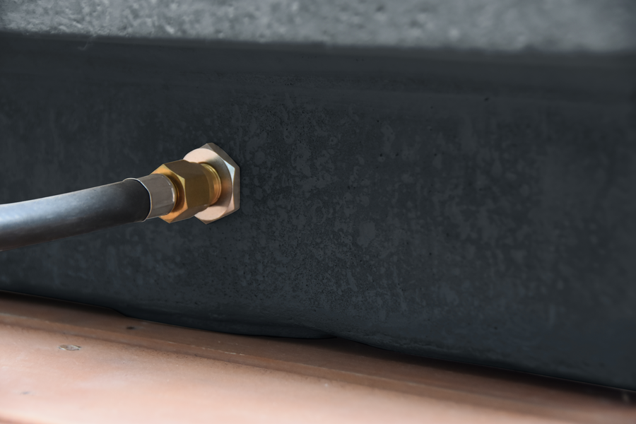 Elementi - Hampton Rectangle Concrete Fire Pit Table OFG139 - Fire Pit Stock